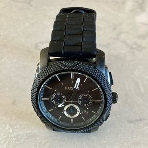 FOSSIL - Machine Chronograph Black Silicone Watch